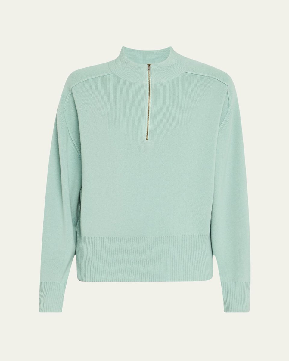 Half-Zip Wool-Cashmere Pullover